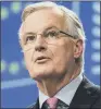  ??  ?? MICHEL BARNIER: Said there was disagreeme­nt over transition.