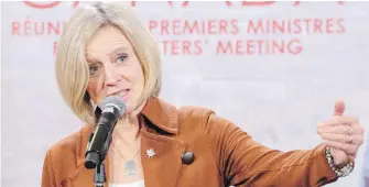  ?? RYAN REMIORZ, THE CANADIAN PRESS ?? Alberta Premier Rachel Notley: “We know companies are interested.”