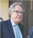  ??  ?? Geoffrey Rush enters court.