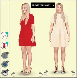  ??  ?? SHOPPING REVOLUTION: Users can view 360° models of themselves