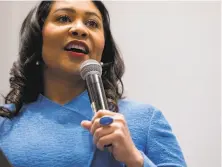  ?? Jessica Christian / The Chronicle ?? The Ethics Commission is reviewing donations to London Breed by five people tied to firms with business with the city.