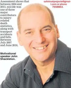  ??  ?? Motivation­al speaker John Shackleton.