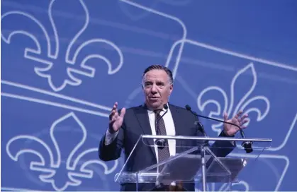  ?? ?? Quebec’s premier, François Legault, will propose legislatio­n to end the oath to the British king. Photograph: Bloomberg/Getty Images