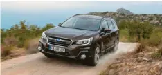  ?? Foto: Subaru ?? Keine Angst vor dem Hinterland: der robuste Subaru Outback.