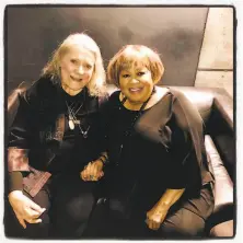 ?? Photos by Catherine Bigelow / Special to The Chronicle ?? Jazz vocalists Barbara Dane (left) and SFJazz Gala honoree Mavis Staples, who received the Lifetime Achievemen­t Award.