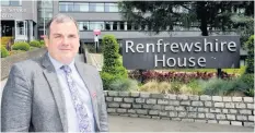  ??  ?? Aid Renfrewshi­re Council leader Ian Nicolson introduced plans to assist families with funeral costs