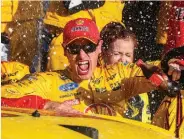  ?? News-Journal/ NIGEL COOK ?? Joey Logano could probably get used to this.