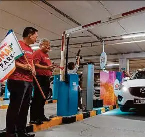  ?? PIC BY AMIRUL HAZMI ?? The launch of Sunway Smart Parking, a fully-integrated licence plate recognitio­n system.