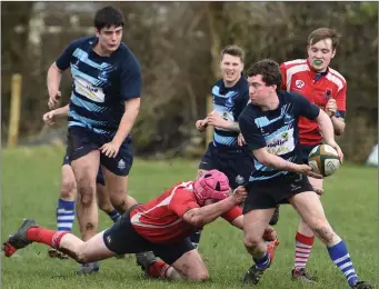  ?? Dave Coffey Killorglin caught by P J O’Connor Charlevill­e in Listry on Sunday. Photo by Michelle Cooper Galvin ??