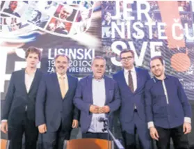  ??  ?? Ivan Krpan, Dražen Siriščević, Milan Bandić, Mirko Boch i David Danzmayr