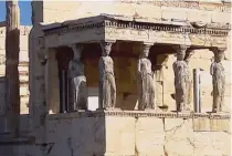  ??  ?? De Akropolis: de Kariatiden op het Erechtheio­n.