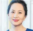  ?? FOTO: DPA ?? Meng Wanzhou, Finanzvors­tändin von Huawei.