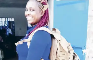  ??  ?? Midwife Margaret Wairimu Maina carries a backpack crammed with useful health monitoring tech