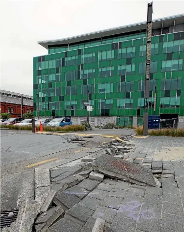  ?? PHOTO: ROSS GIBLIN/STUFF ?? Two floors at Statistics House in Wellington collapsed after last year’s Kaikoura earthquake.