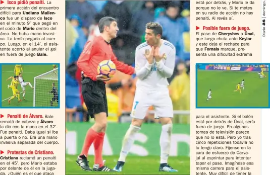  ??  ?? CRISTIANO INDIGNADO. El portugués reclamó un penalti a Undiano.