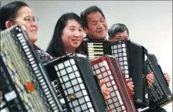  ??  ?? The accordion students rehearse learners.