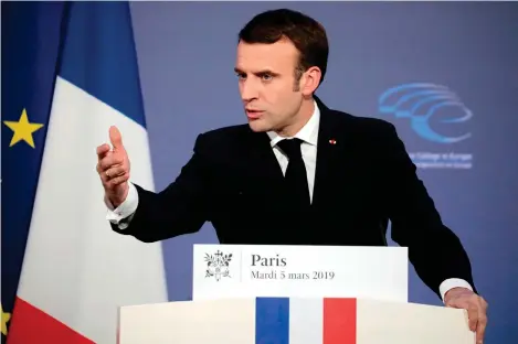  ?? Bild: Ludovic Marin ?? Frankrikes president Emmanuel Macron vill se en nystart för Europa.