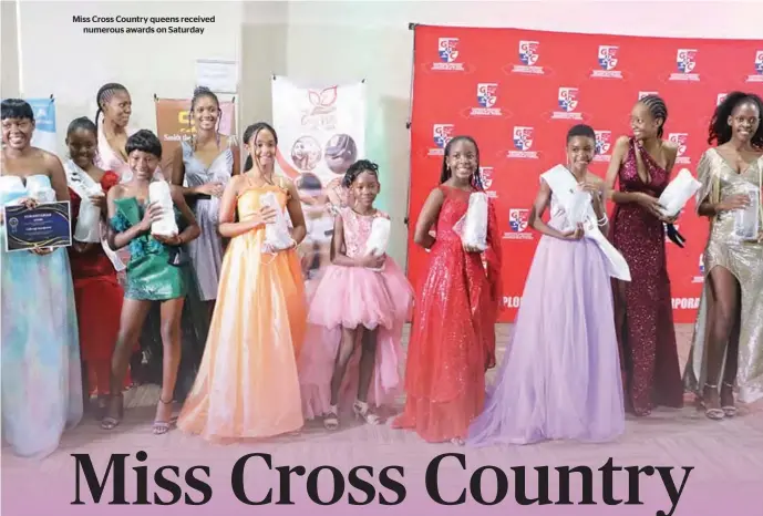  ?? ?? Miss Cross Country queens received
numerous awards on Saturday