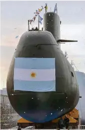  ?? PHOTO D’ARCHIVES, AFP ?? Le Ara San Juan, long de 65 mètres, a été incorporé à la flotte argentine en 1985.