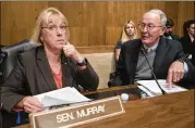  ?? J. SCOTT APPLEWHITE / ASSOCIATED PRESS ?? Sen. Patty Murray, D-Wash., and Sen. Lamar Alexander, R-Tenn., seen Wednesday at the Senate Health Committee, have crafted a bipartisan proposal for ACA cost-sharing payments.