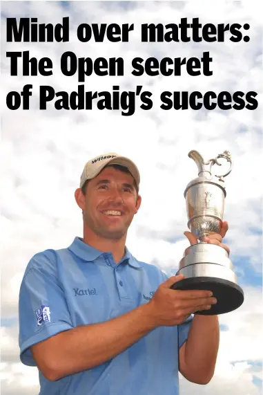  ??  ?? Padraig Harrington with the famous Claret Jug after his gripping British Open victory at Carnoustie in 2007 and (below) his long-time mentor, US sports psychologi­st Dr Bob Rotella