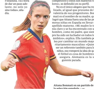  ?? // ABC ?? Aitana Bonmatí en un partido de la selección española