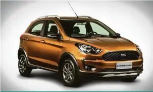  ??  ?? Inspirado na EcoSport, o novo KA FreeStyler pretende atender aos adeptos dos utilitário­s compactos (CUVs)