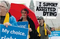 ?? ADRIAN WYLD/CANADIAN PRESS FILES ?? The Supreme Court of Canada is expected to make a landmark decision Friday on whether to decriminal­ize physician-assisted suicide.