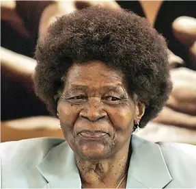  ??  ?? UMama u-Albertina MaThethiwe Sisulu