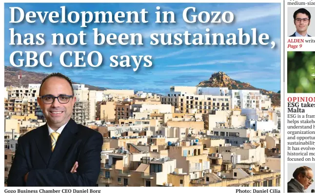  ?? Photo: Daniel Cilia ?? Gozo Business Chamber CEO Daniel Borg