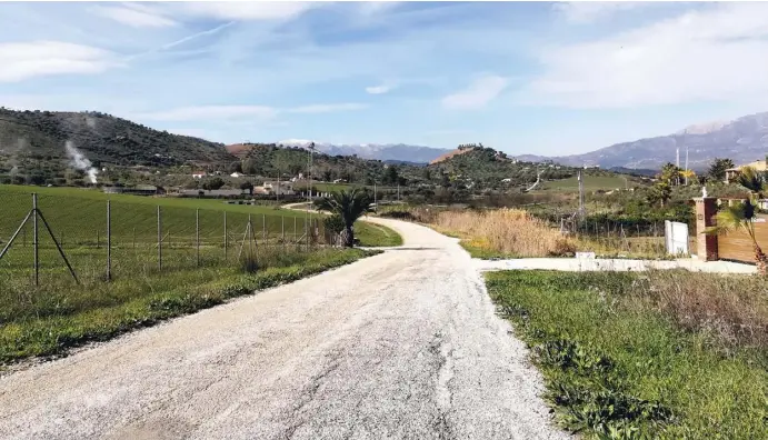  ?? Fotos: Nicolas Hock, Wikiloc (Karte) ?? Auf der schmalen Straße kommt nur alle 15 Minuten ein Auto entgegen. In der Ferne sieht man die Sierra de las Nieves.