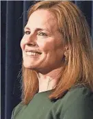  ?? DAMIAN DOVARGANES/AP ?? U.S. Supreme Court Associate Justice Amy Coney Barrett was nominated by then-president Donald Trump to fill the vacancy after the death of liberal icon Ruth Bader Ginsburg.