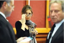  ?? PICTURE: DAVID RITCHIE/AFRICAN NEWS AGENCY/ANA ?? IN FOCUS: State advocate Louis van Niekerk, defence witness Dr Larissa Panieri-Peter and former Sotheby’s head in SA, Tony Mostert.