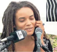  ??  ?? LEFT: Poet Yashika Graham at the mic during the 2 Seasons Talking Trees Literary Fiesta.