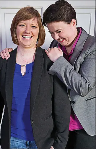  ??  ?? Wedding plans: Jen Wilson accepted Ruth Davidson’s marriage proposal in Paris