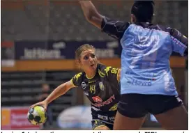  ?? (Photo MAXPPP) ?? Laurène Catani a sorti une grosse prestation pour mener le TSCV vers une victoire très importante au Havre.