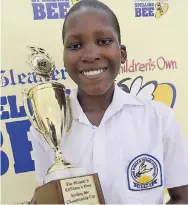  ?? ALLEN/PHOTOGRAPH­ER ?? Peter-John Murray from Hydel High School is the St Catherine champion for The Gleaner’s Children’s Own Spelling Bee.IAN