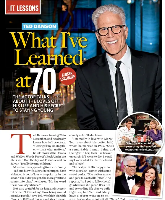  ??  ?? Cheers “was an amazing 11 years of my life,” says Ted
(opposite Shelley Long). “[Ted] inspires me to be a better actor,” Mary tells Closer. “He’s frickin’ ridiculous­ly talented!”