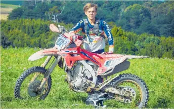  ?? Photo / Andy McGechan/ BikesportN­Z.com ?? Opa¯ rau’s James Scott (Honda CRF450RX), who demonstrat­ed speed, strength and versatilit­y in himself and of his bike at the weekend.