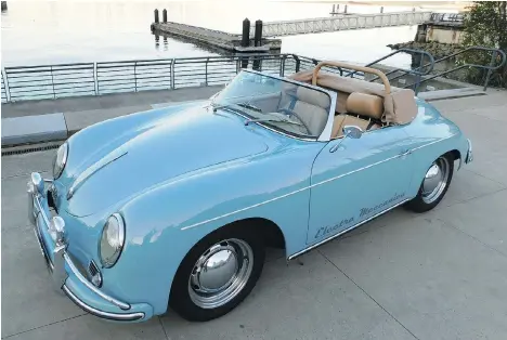  ?? PHOTOS: ANDREW McCREDIE ?? Created by longtime Vancouver specialty car builder Intermecca­nica, the eRoadster prototype combines the timeless beauty of a Porsche 356 and the 21st-century tech of a fully electric drivetrain, meaning the only sound you’ll hear is the wind as it...