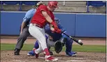  ?? THE ASSOCIATED PRESS FILE ?? The Phillies’ Adam Haseley is seen during spring training in March. Haseley, 25, has left the team “for personal reasons” and has been placed on the restricted list.