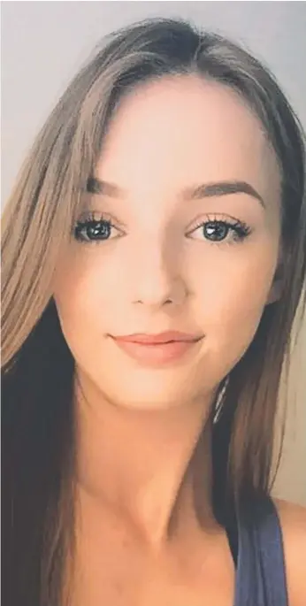  ?? Picture: FACEBOOK ?? Shania McNeill was killed in a two-car crash in Sydney. A close friend has described her as a funloving girl who would have done anything for her friends.