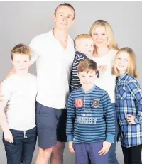  ??  ?? Jon with his family (from left) sons Oli, 12, Charlie, four, and Jamie, 10, wife Alex, and step-daughter Izzie, 10