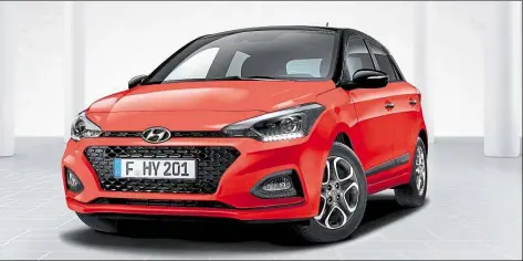  ?? BILDER: HYUNDAI ?? Kaskaden-G=ill nennt Hyundai die neue F=ont des jetzt zu seine= Lebensmitt­e übe=a=beiteten i20. Vie= Moto=isie=ungen hen zu= Wahl, alles Benzine=, die die Abgasno=m Eu=o 6d-Temp e=füllen. ste-