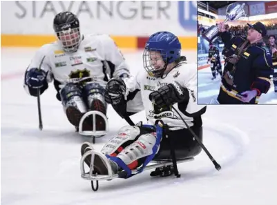  ?? PÅL CHRISTENSE­N ?? Tidligere spiller i Oilers, Ruben Smith, skal framover trene 17-åringen Marion Vatne i kjelkehock­ey.