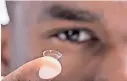  ??  ?? Contact lenses have been developed that help correct colour-blindness