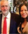  ??  ?? With Corbyn: Claudia Webbe