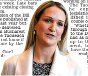  ?? ?? Alcohol Bill: Helen McEntee