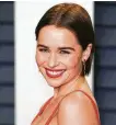  ?? Jean-Baptiste Lacroix / AFP/Getty ?? Actress Emilia Clarke — whose role on “Game of Thrones” as Daenerys Targaryen, right, catapulted her to stardom — has revealed she had two aneurysms in the show’s first few years.