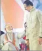  ?? PTI ?? PM Narendra Modi with Shiv Sena chief Uddhav Thackeray in Mumbai on Friday.